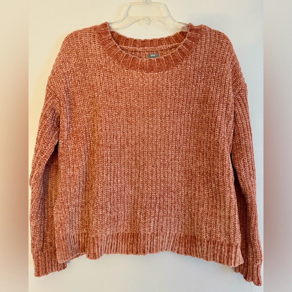 Aerie Chenille chunky salmon sweater M